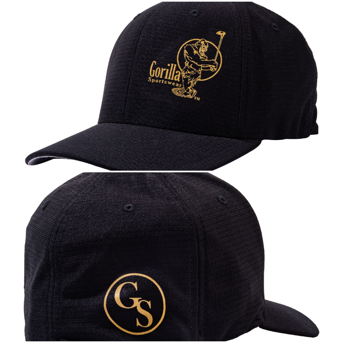 Black & Gold Edition Flexfit Lightweight Golf Cap - Men/Women