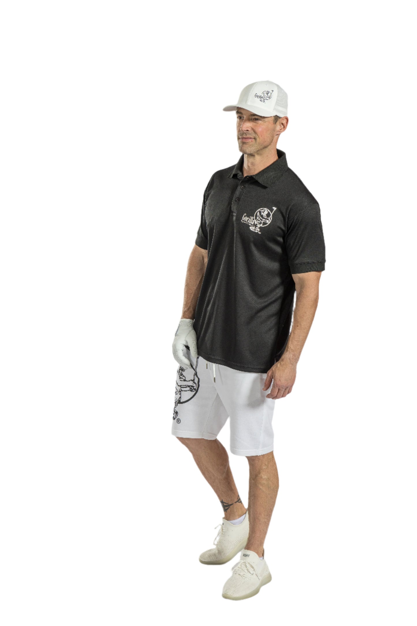 Mens & Womens Unisex Lightweight Black Golf Shirt
