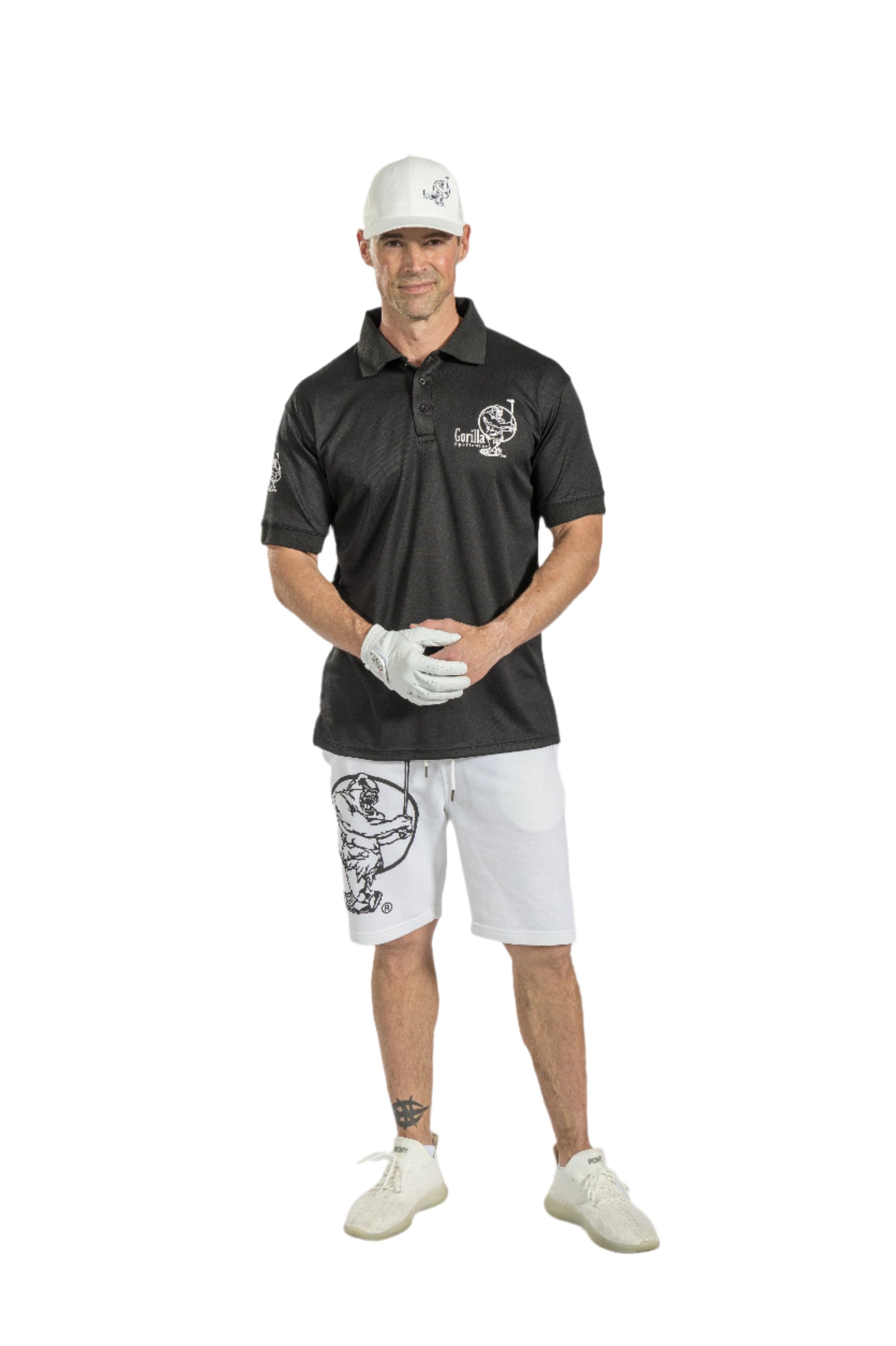 Mens & Womens Unisex Lightweight Black Golf Shirt