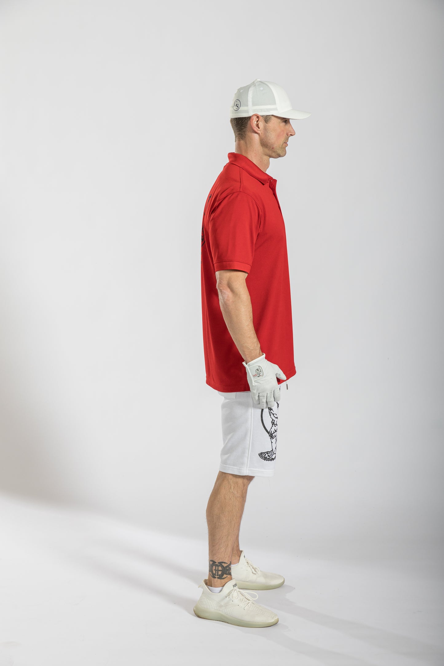 Mens & Womens Unisex Lightweight Red Golf Shirt