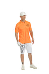 Mens & Womens Unisex Lightweight Orange Golf Shirt