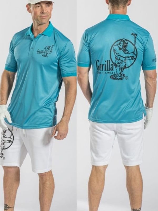 Mens & Womens Unisex Lightweight Skyblue Golf Shirt