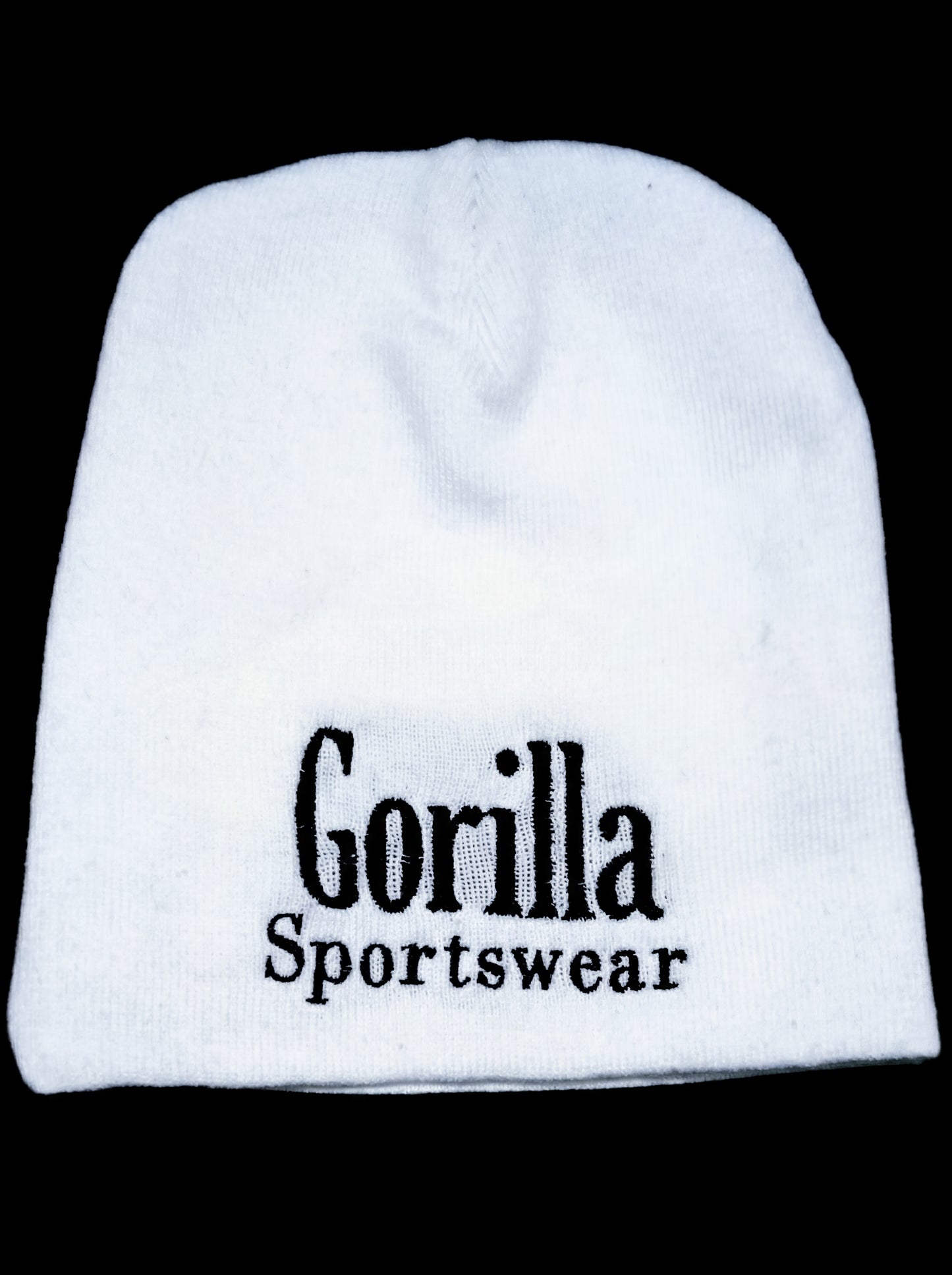 Gorilla Sportswear Unisex White Beanie Cap – Premium Knit Winter Cap