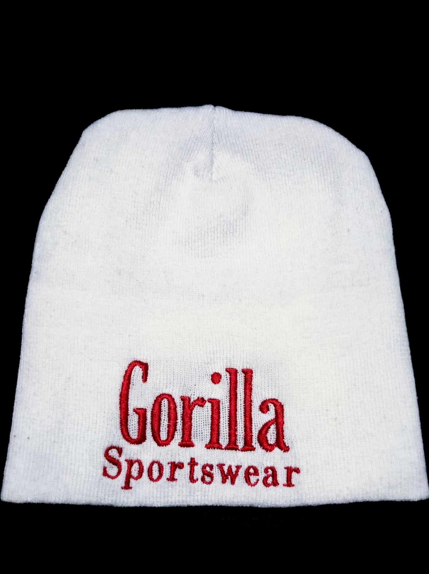 Gorilla Sportswear Unisex White Beanie Cap – Premium Knit Winter Cap