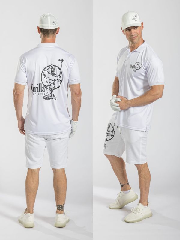 Mens & Womens Unisex Lightweight White Golf Shirt