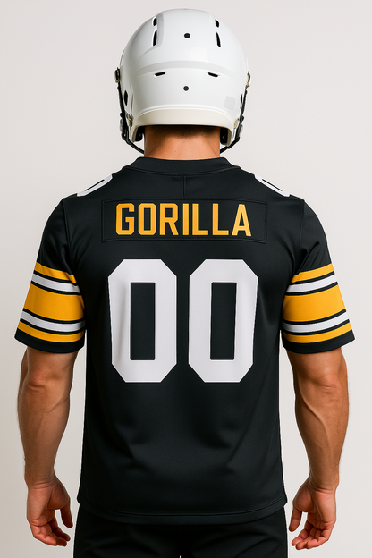 Gorilla Sportswear Black and Yellow Football Jersey
