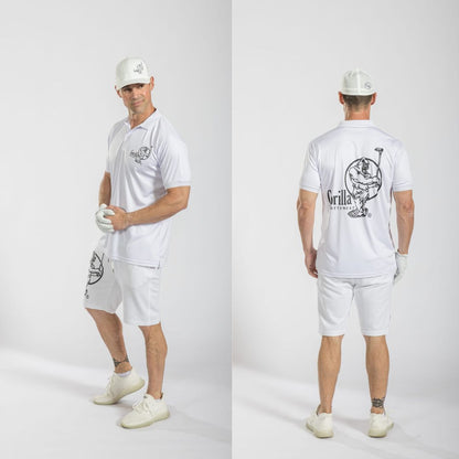 Mens & Womens Unisex Lightweight White Golf Shirt