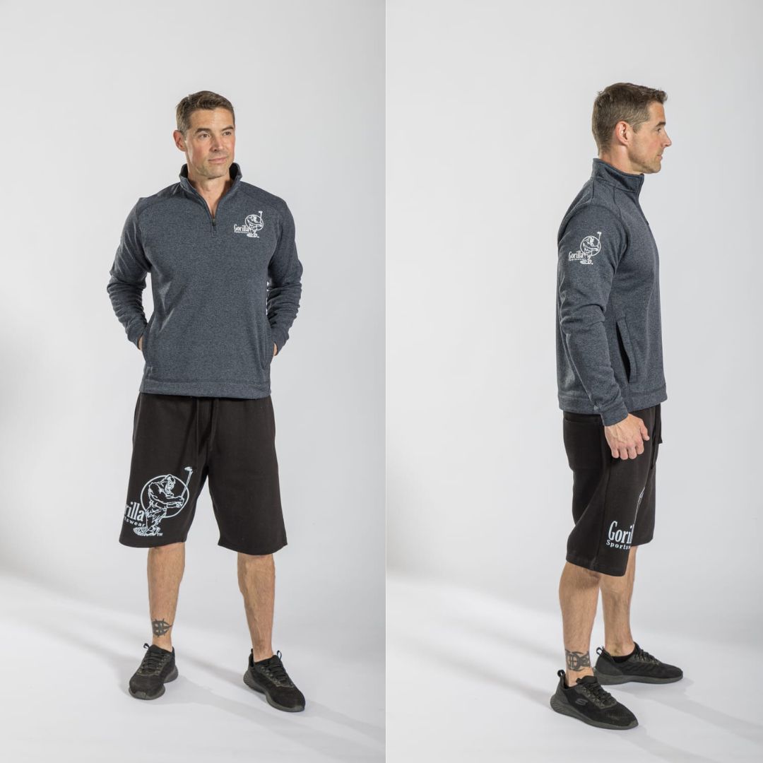 Gorilla Gear Golf Quarter Zip & Short Combo