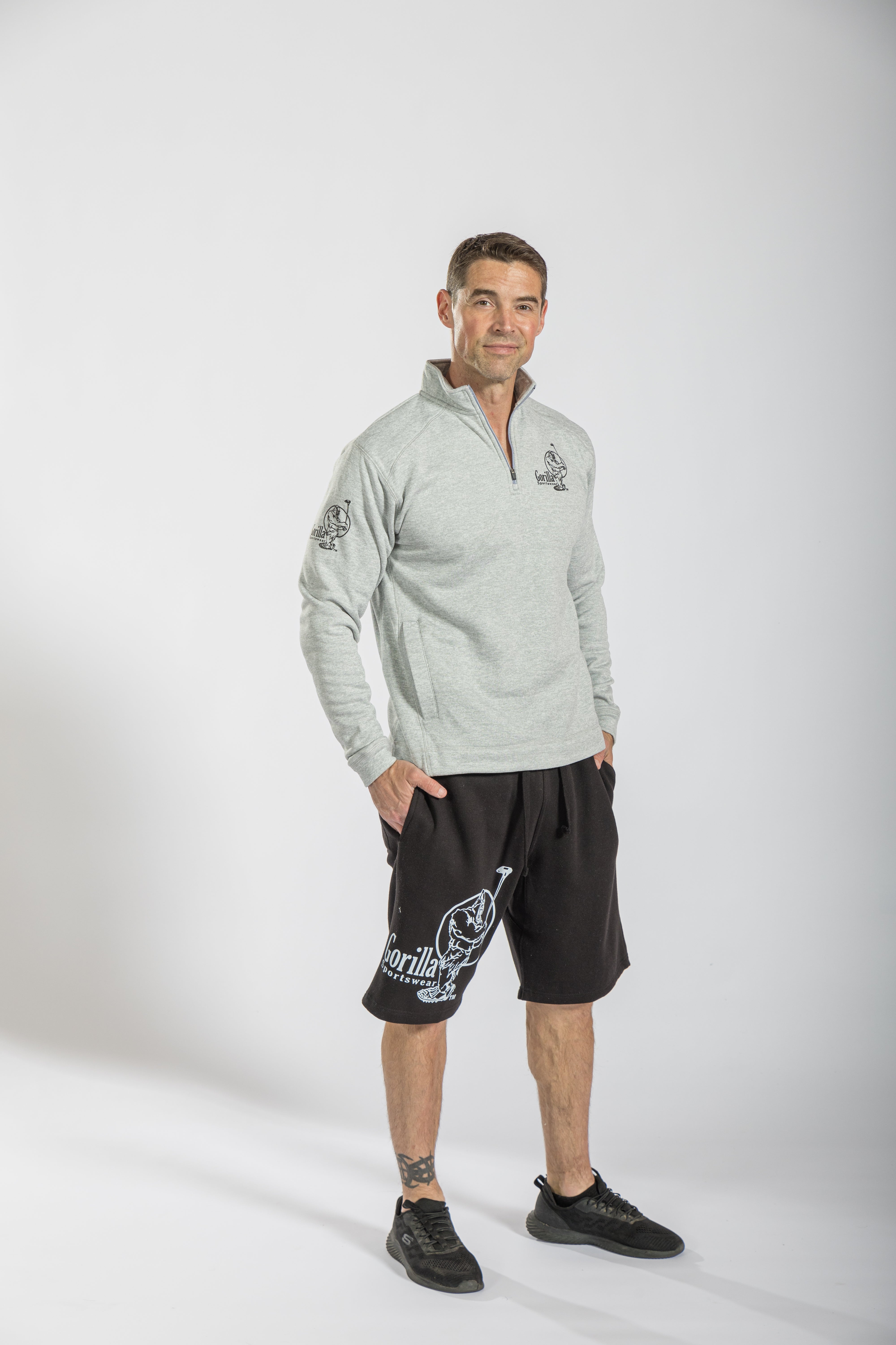 Birdie Breeze: Quarter Zip & Shorts Ensemble