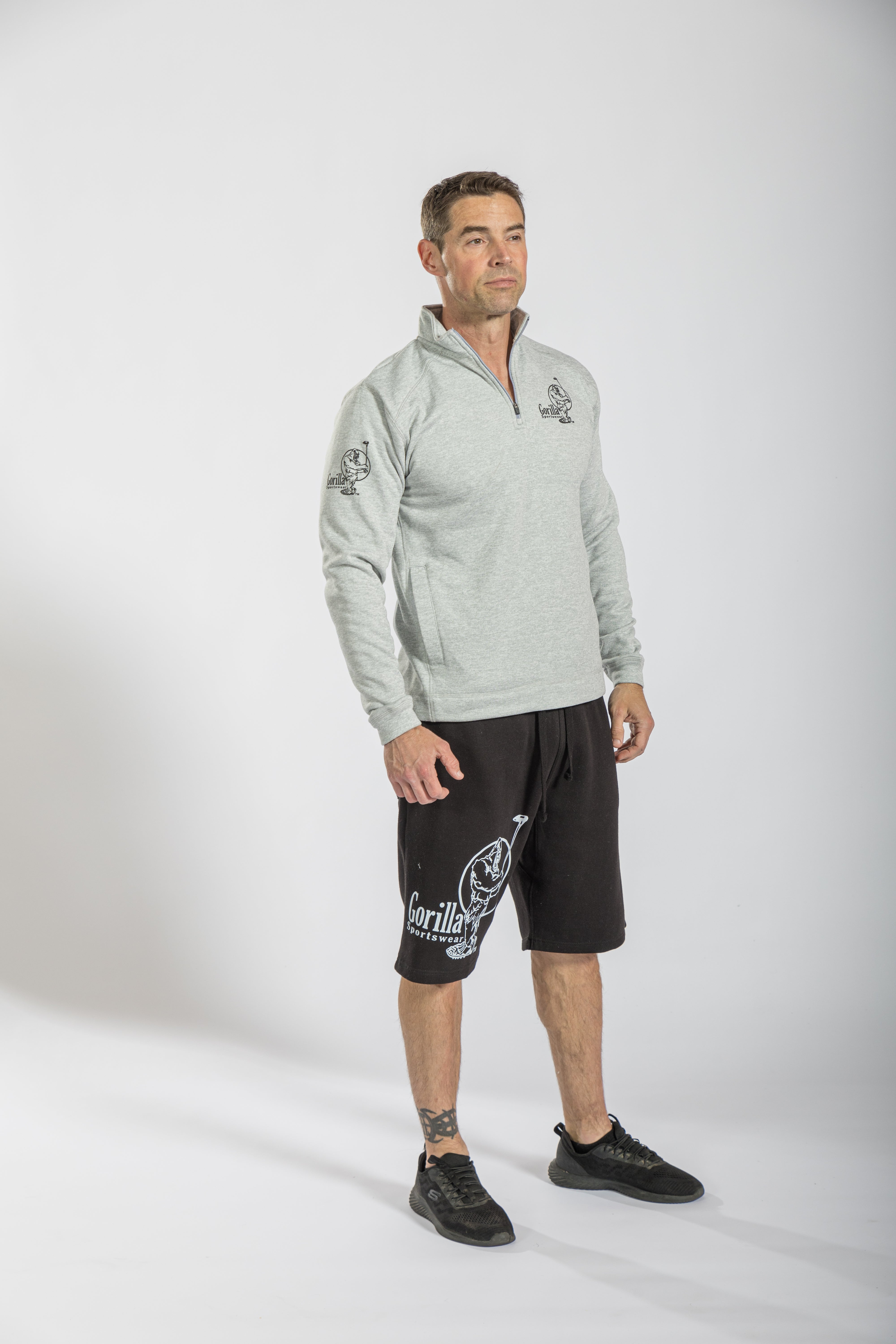 Birdie Breeze: Quarter Zip & Shorts Ensemble