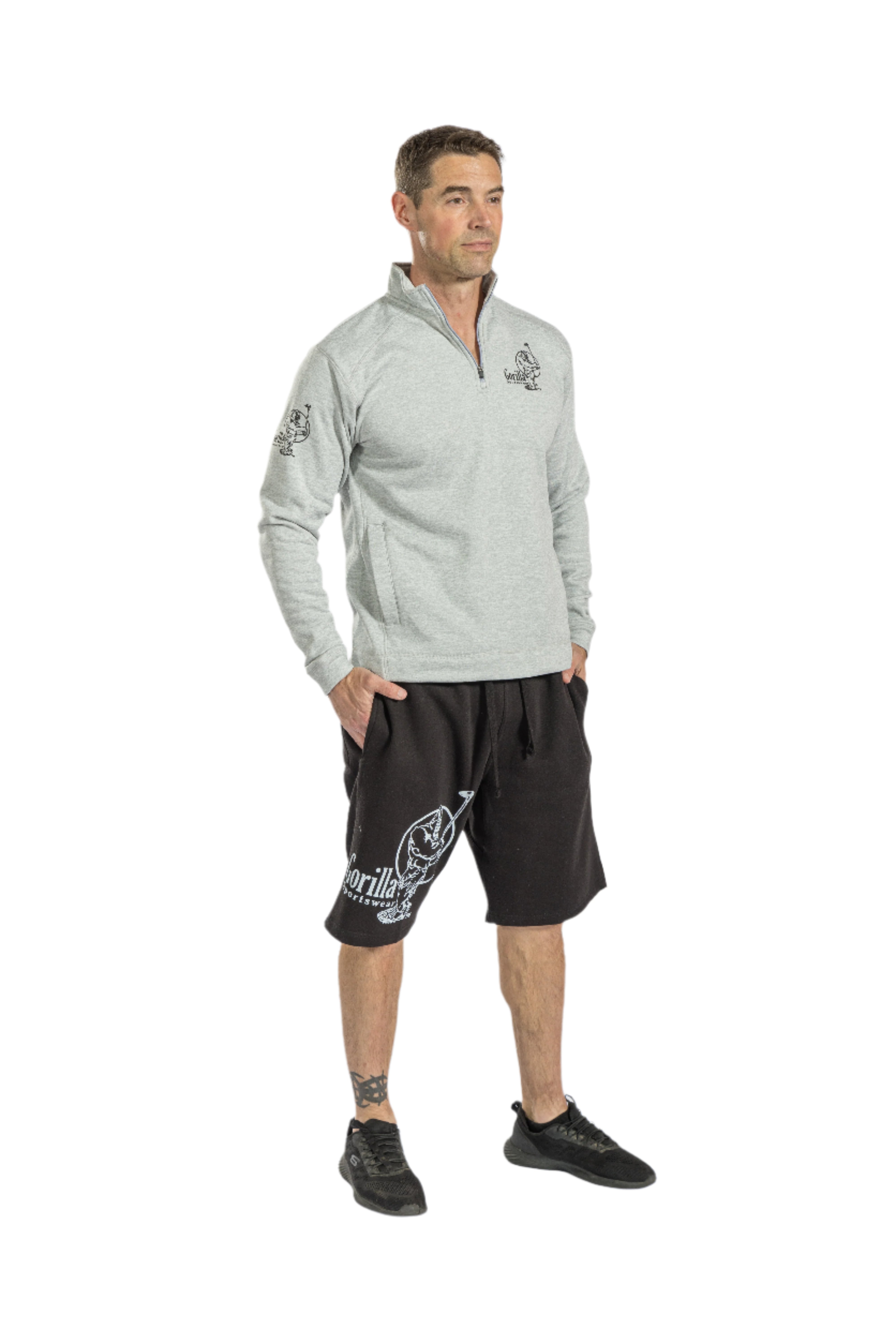 Birdie Breeze: Quarter Zip & Shorts Ensemble