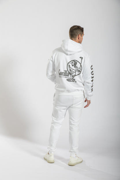 Unisex Athletic Sweat Jogger Set in White