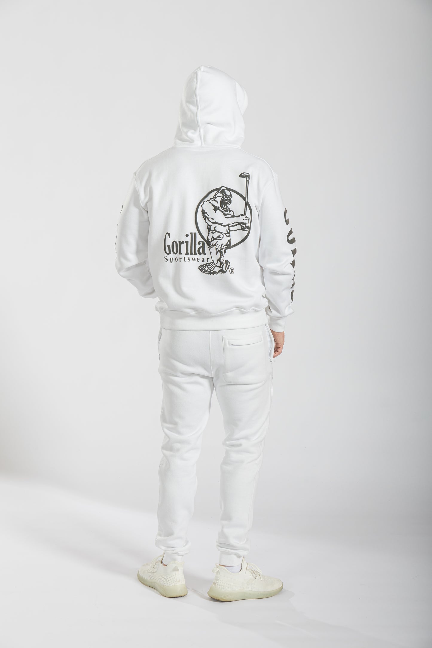 Unisex Athletic Sweat Jogger Set in White