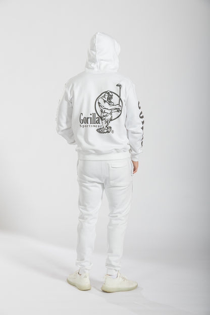 Unisex Athletic Sweat Jogger Set in White