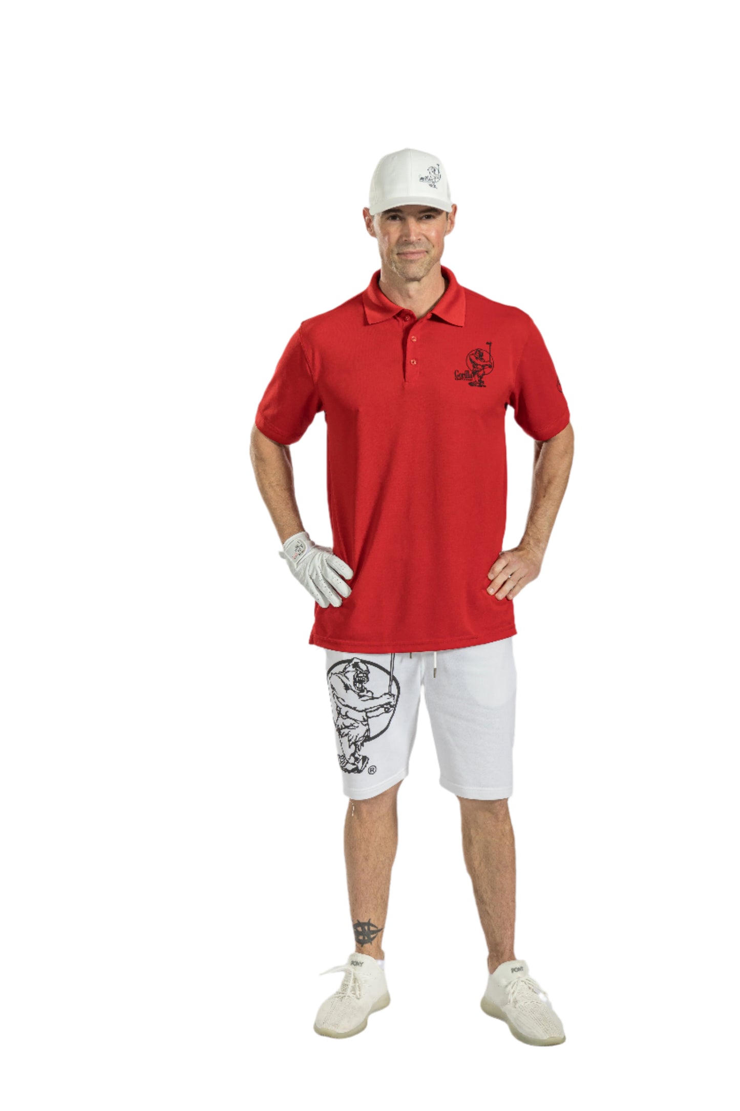 Mens & Womens Unisex Lightweight Red Golf Shirt