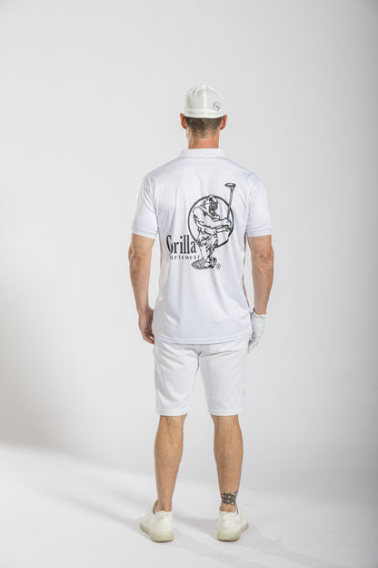 Mens & Womens Unisex Lightweight White Golf Shirt