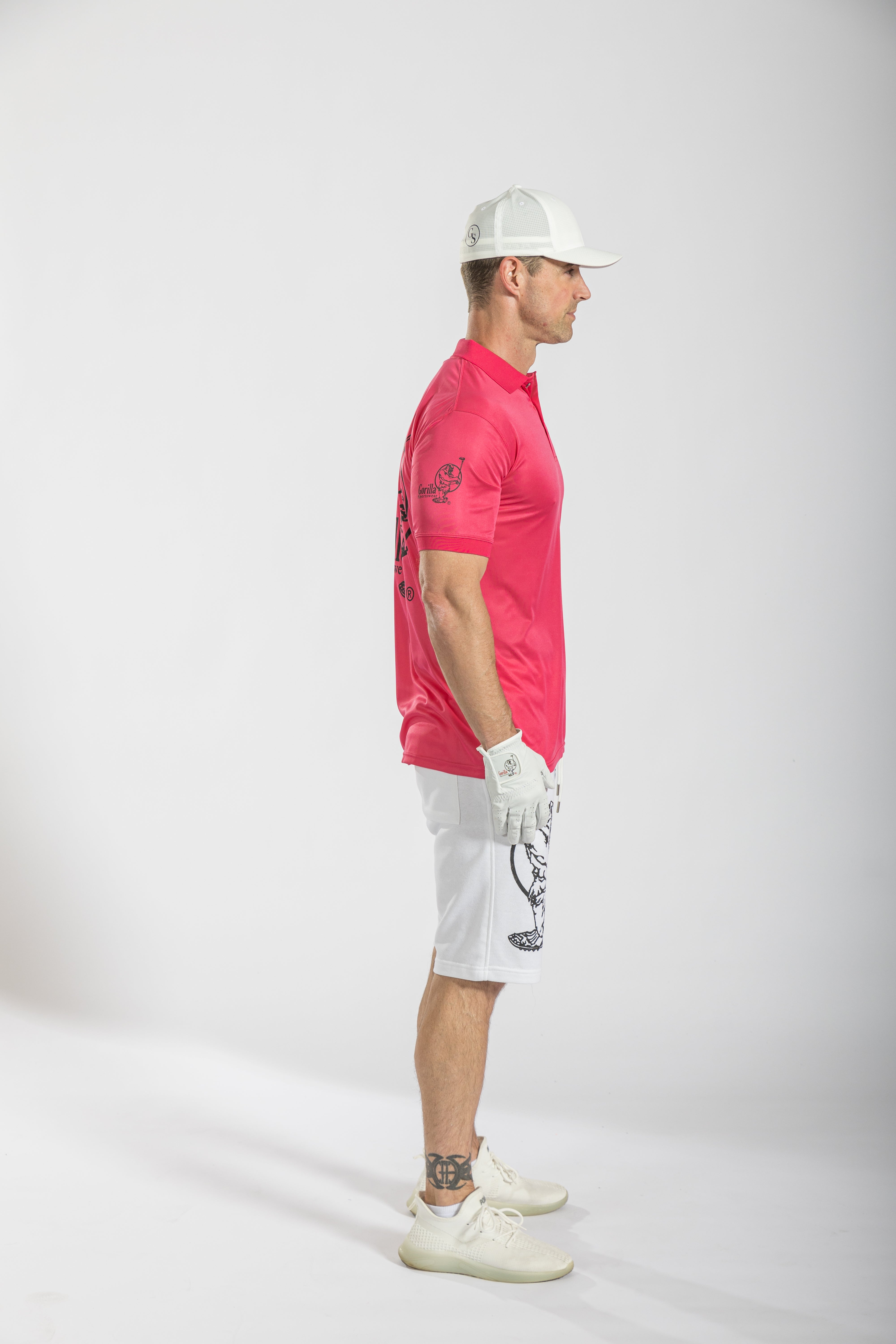 Men's Lightweight Pink Golf Shirt