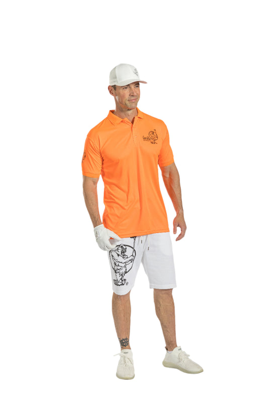 Mens & Womens Unisex Lightweight Orange Golf Shirt