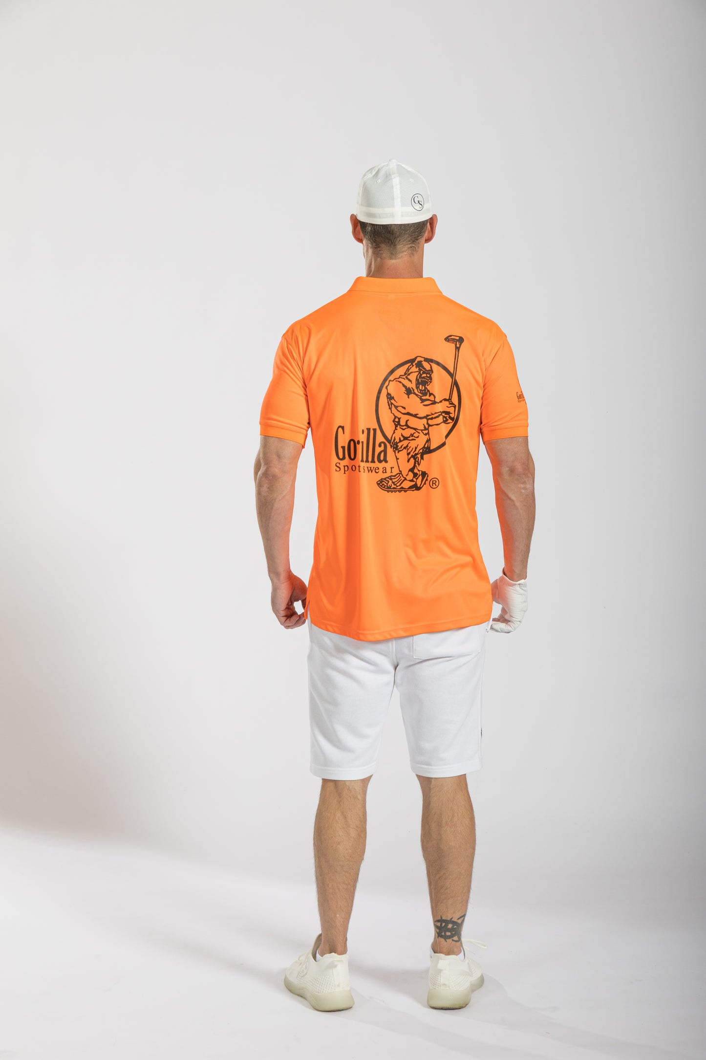 Mens & Womens Unisex Lightweight Orange Golf Shirt