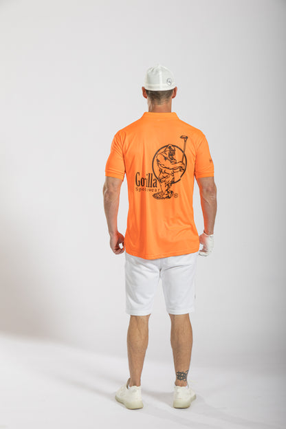 Mens & Womens Unisex Lightweight Orange Golf Shirt