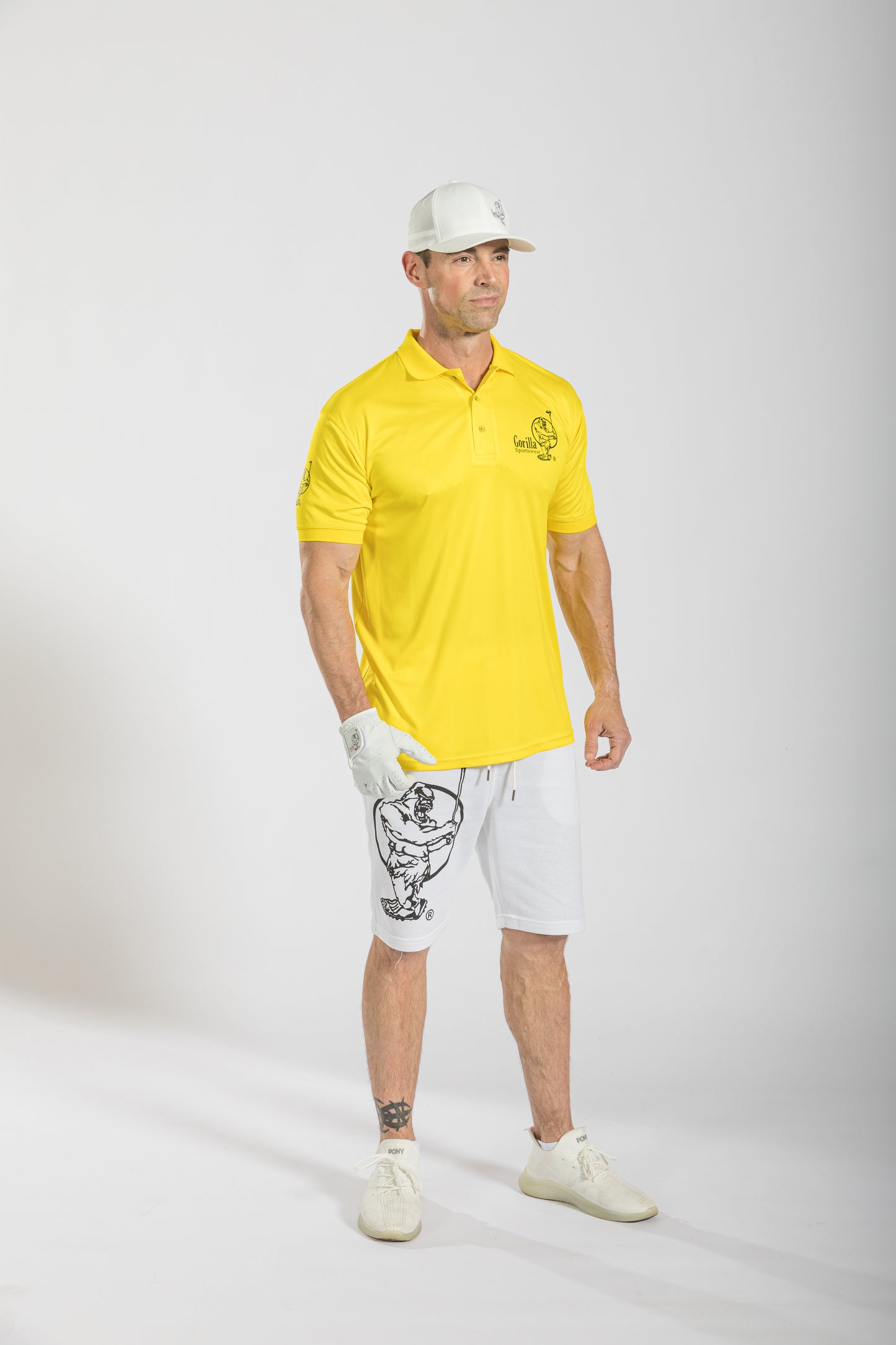 Mens & Womens Unisex Lightweight Yellow Golf Shirt