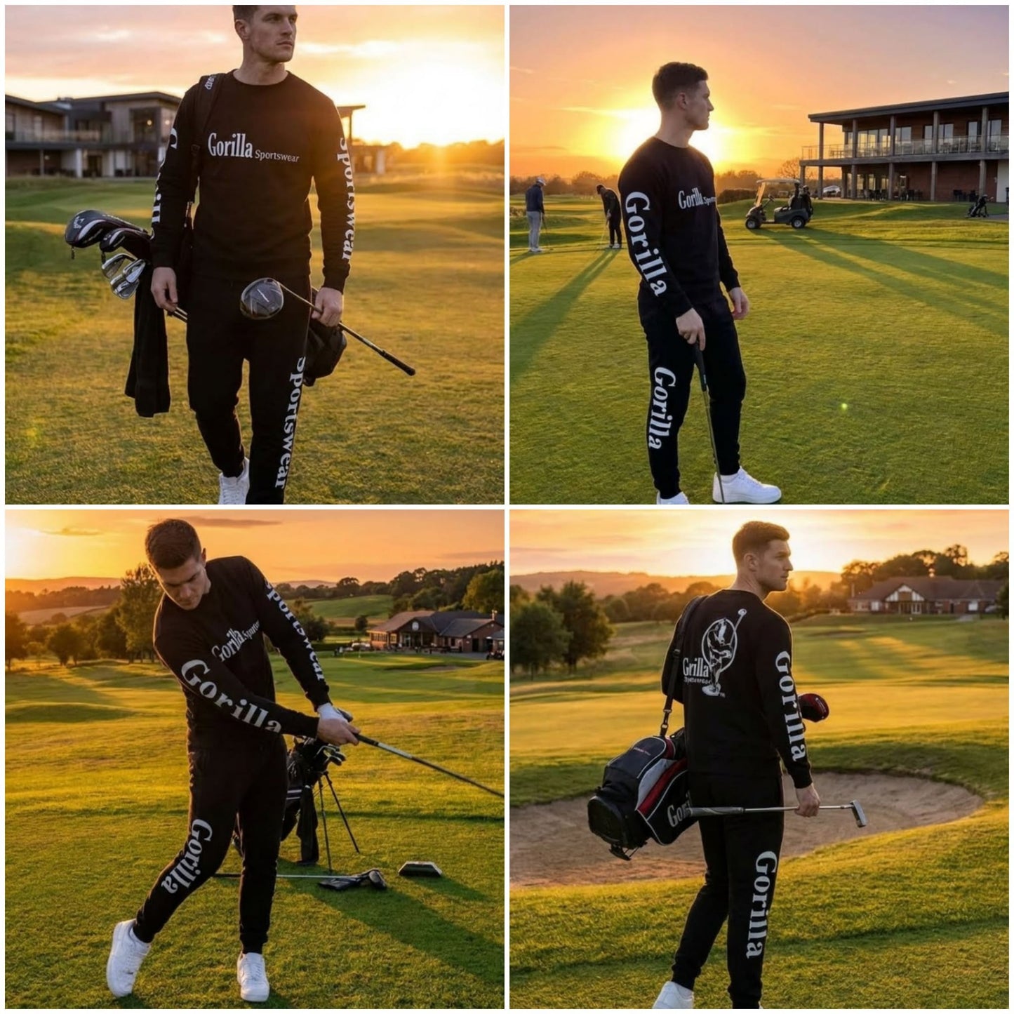 Men & Women Unisex Black Sweatsuit Athleisure Sportswear Set for Comfort and Everyday Wear
