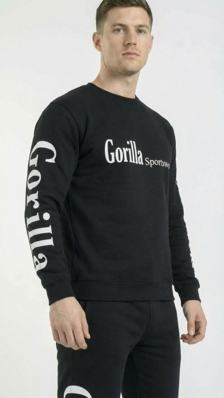 Men & Women Unisex Black Sweatsuit Athleisure Sportswear Set for Comfort and Everyday Wear