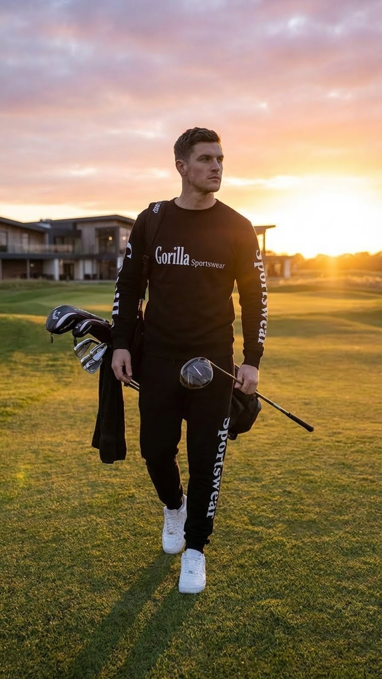 Men & Women Unisex Black Sweatsuit Athleisure Sportswear Set for Comfort and Everyday Wear