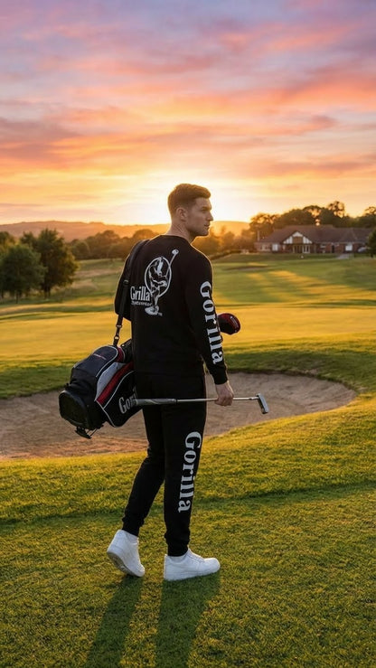 Men & Women Unisex Black Sweatsuit Athleisure Sportswear Set for Comfort and Everyday Wear