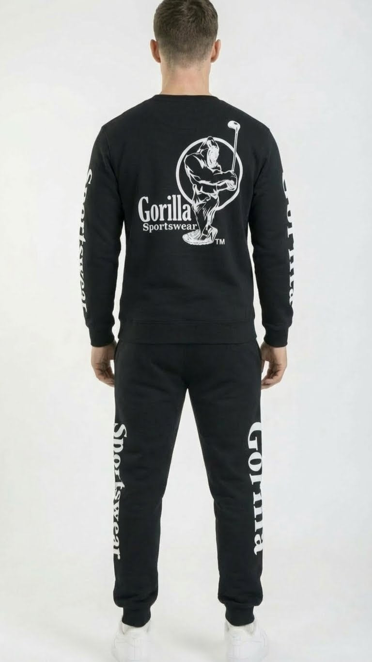 Men & Women Unisex Black Sweatsuit Athleisure Sportswear Set for Comfort and Everyday Wear