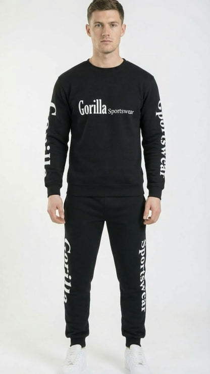 Men & Women Unisex Black Sweatsuit Athleisure Sportswear Set for Comfort and Everyday Wear