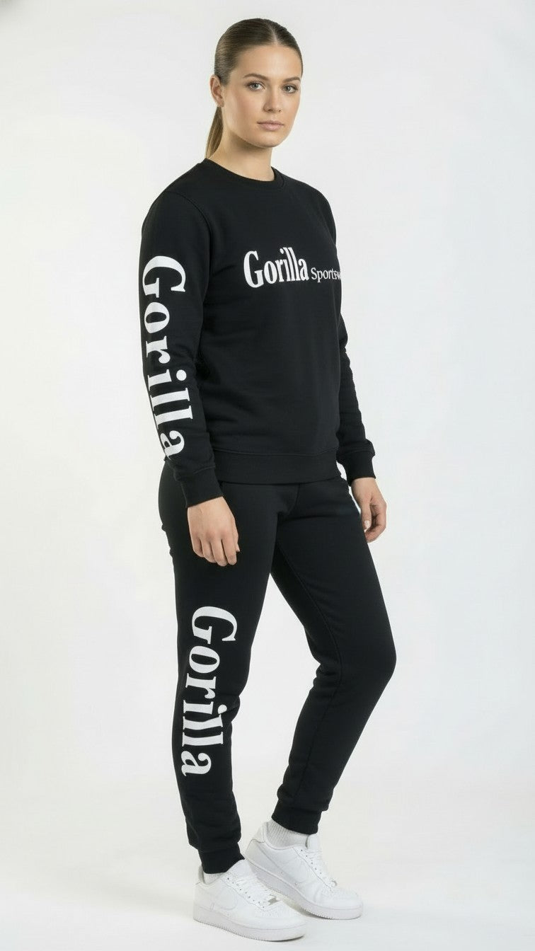 Men and Womens Unisex Black Sweatsuit Athleisure Sportswear