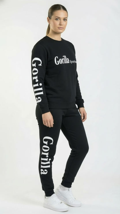 Men and Womens Unisex Black Sweatsuit Athleisure Sportswear