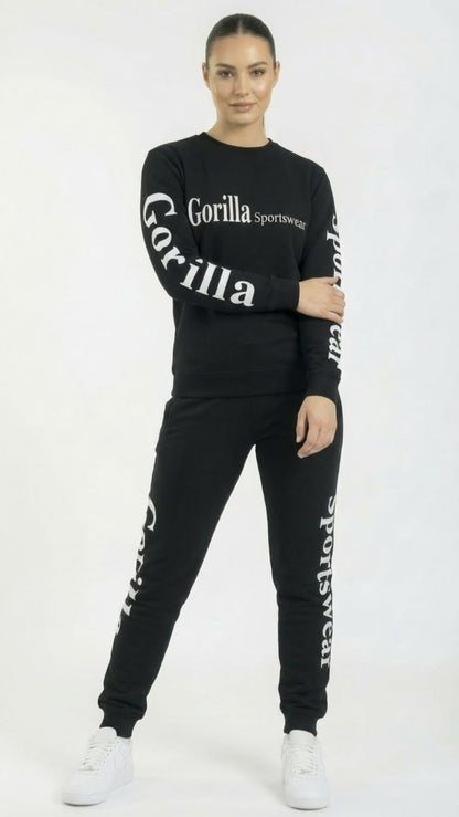 Men and Womens Unisex Black Sweatsuit Athleisure Sportswear