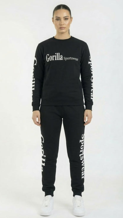Men and Womens Unisex Black Sweatsuit Athleisure Sportswear