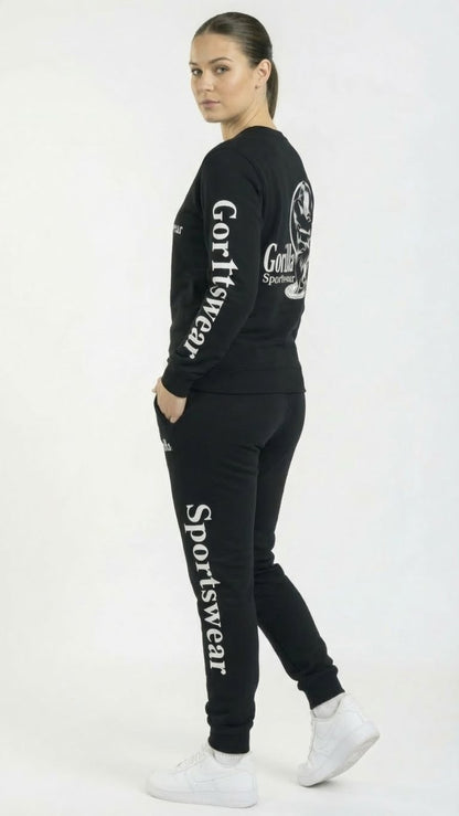 Men and Womens Unisex Black Sweatsuit Athleisure Sportswear