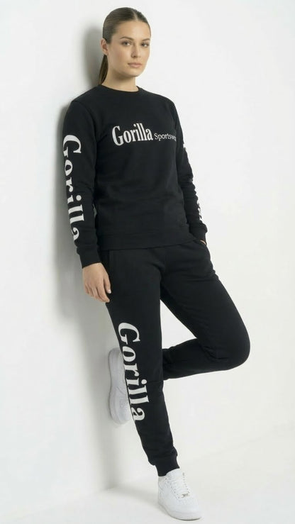 Men and Womens Unisex Black Sweatsuit Athleisure Sportswear