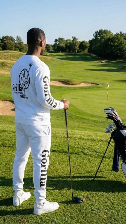 Men and Women Unisex White Sweatsuit Sportswear Set for Comfort and Everyday Wear