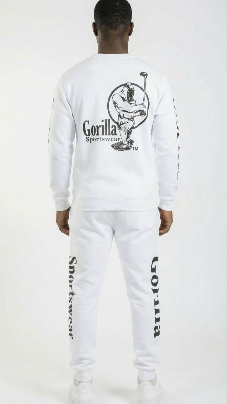 Men and Women Unisex White Sweatsuit Sportswear Set for Comfort and Everyday Wear