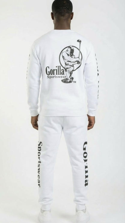 Men and Women Unisex White Sweatsuit Sportswear Set for Comfort and Everyday Wear