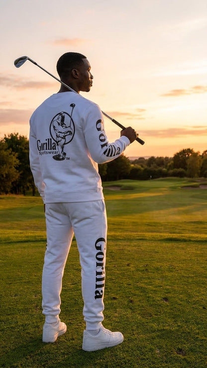 Men and Women Unisex White Sweatsuit Sportswear Set for Comfort and Everyday Wear