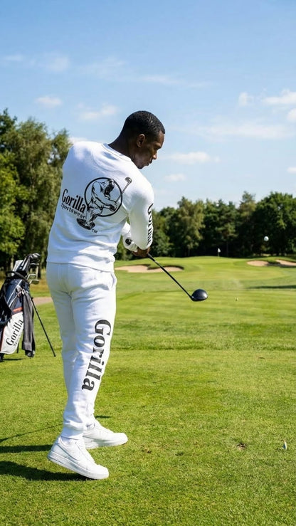 Men and Women Unisex White Sweatsuit Sportswear Set for Comfort and Everyday Wear