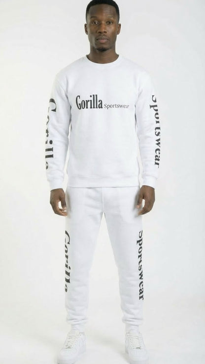 Men and Women Unisex White Sweatsuit Sportswear Set for Comfort and Everyday Wear