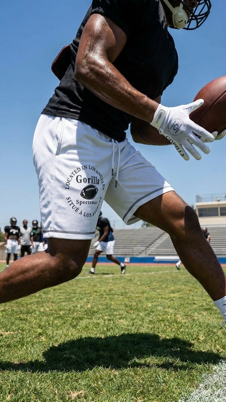 Men’s Football Training Set – Performance Shorts & High-Grip Receiver Gloves