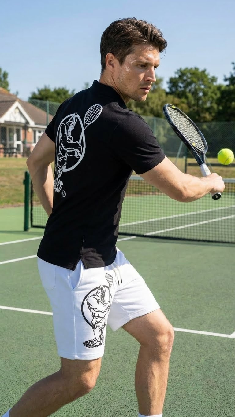 Men & Women Unisex Lightweight Black Tennis Shirt for Performance and Comfort