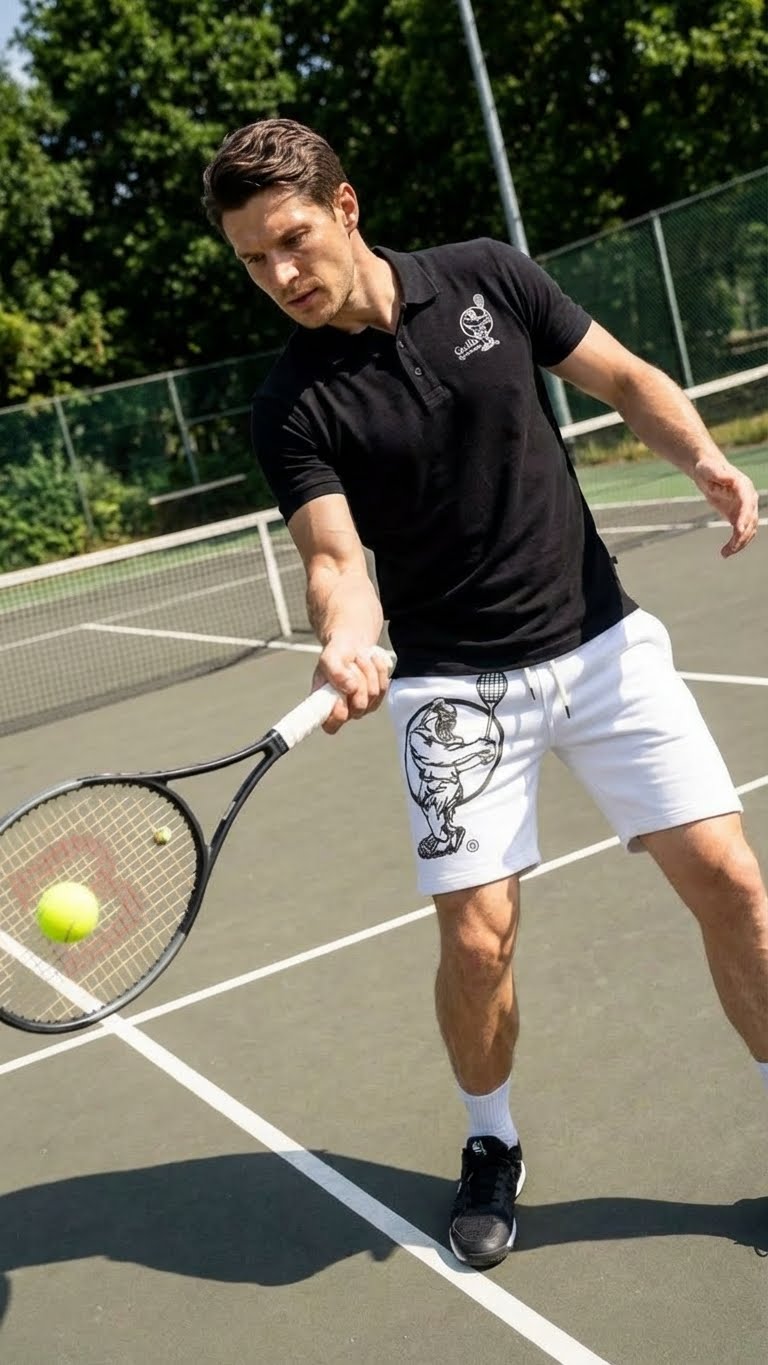 Men & Women Unisex Lightweight Black Tennis Shirt for Performance and Comfort