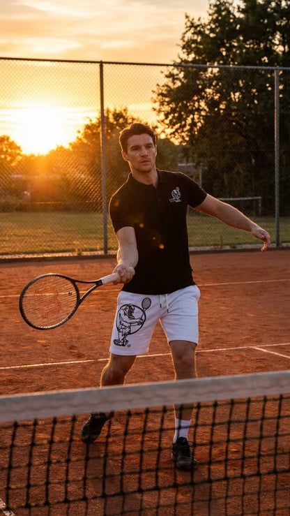 Men & Women Unisex Lightweight Black Tennis Shirt for Performance and Comfort