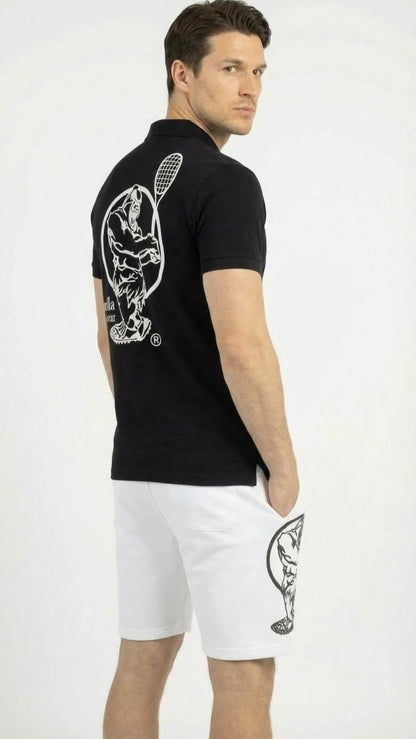 Men & Women Unisex Lightweight Black Tennis Shirt for Performance and Comfort