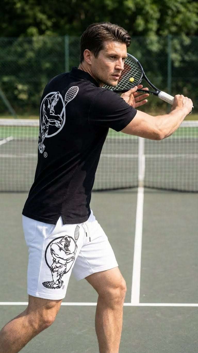Men & Women Unisex Lightweight Black Tennis Shirt for Performance and Comfort