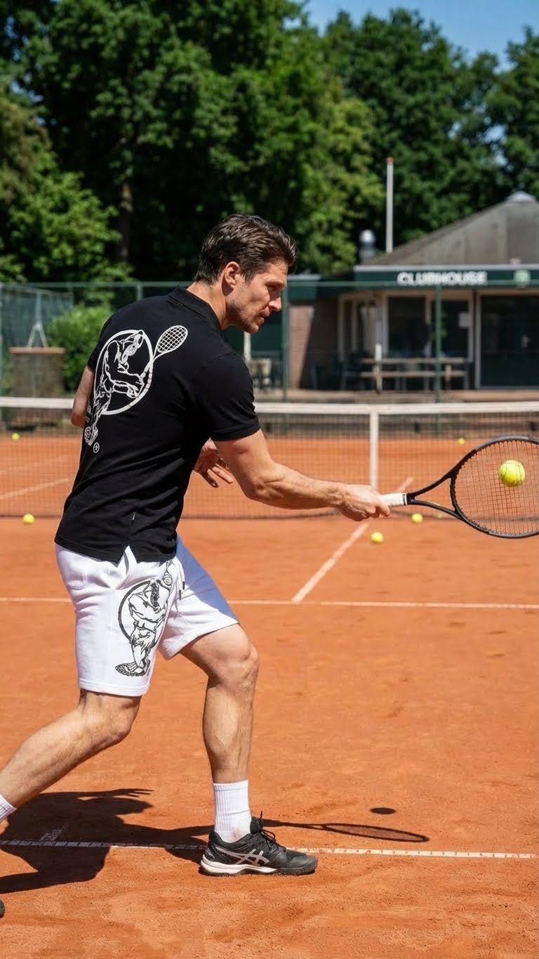 Men & Women Unisex Lightweight Black Tennis Shirt for Performance and Comfort